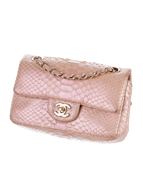 chanel small python classic flap bag|best chanel flap.